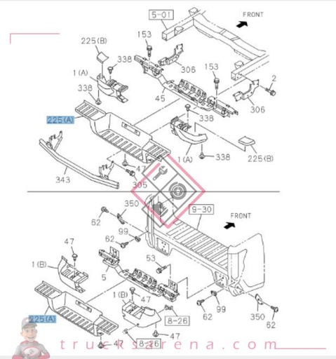 [ISU 8984898284] Marche pied pare-chocs arrière - ISUZU PARTS
