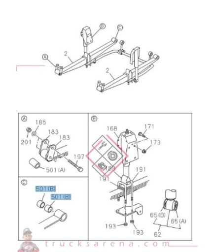 [ISU 5872221080] Bague ressort à lame - ISUZU PARTS