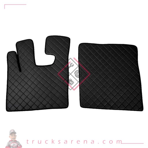 [LAM 8000692960998] 2 tapis en Skeentex - Noir - compatible pour Daf XF 105 (02/04>12/14) automatic, manual, with Webasto, without Webasto - LAMPA