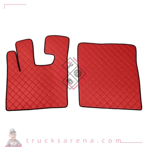 [LAM 8000692961001] 2 tapis en Skeentex - Rouge - compatible pour Daf XF 105 (02/04>12/14) automatic, manual, with Webasto, without Webasto - LAMPA