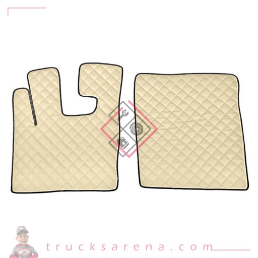 [LAM 8000692961018] 2 tapis en Skeentex - Crème - compatible pour Daf XF 105 (02/04>12/14) automatic, manual, with Webasto, without Webasto - LAMPA