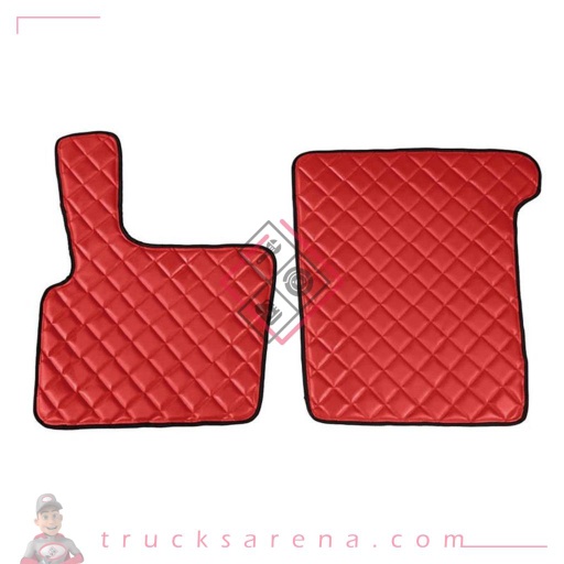 [LAM 8000692961063] 2 tapis en Skeentex - Rouge - compatible pour Daf XF 95 (11/01>12/07) automatic, manual - LAMPA
