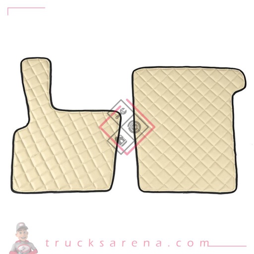 [LAM 8000692961070] 2 tapis en Skeentex - Crème - compatible pour Daf XF 95 (11/01>12/07) automatic, manual - LAMPA