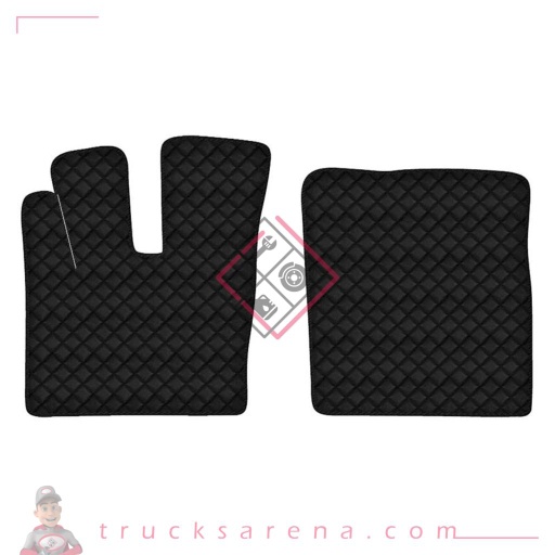 [LAM 8000692961117] 2 tapis en Skeentex - Noir - compatible pour Daf XF 106 (10/12>05/21) automatic, manual, with Webasto, without Webasto - LAMPA