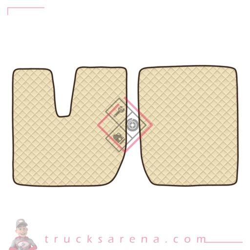 [LAM 8000692961193] 2 tapis en Skeentex - Crème - compatible pour Iveco Stralis (08/06>12/12) automatic, manual, wide cab, sliding fridge - Iveco Stralis Hi-Way (07/12>08/16) automatic, manual, wide cab, sliding fridge - Iveco Stralis (08/02>07/06) automatic, manual, wide cab, sliding fridge - Iveco Stralis (07/12>12/19) automatic, manual, wide cab, dual sliding fridges, sliding fridge - Iveco Stralis XP (09/16>12/19) automatic, wide cab, dual sliding fridges, sliding fridge - LAMPA