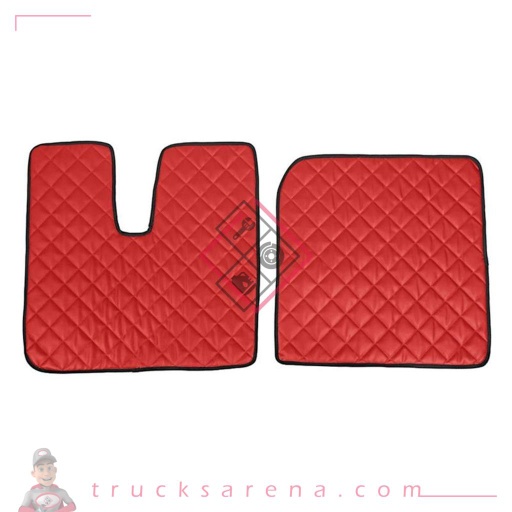 [LAM 8000692961308] 2 tapis en Skeentex - Rouge - compatible pour Man TGX (09/12>12/16) automatic, manual, 1 drawer, 2 drawers - Man TGX (09/07>08/12) automatic, manual, 1 drawer, 2 drawers - LAMPA