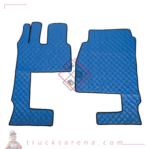 [LAM 8000692961346] 2 tapis en Skeentex - Bleu - compatible pour Mercedes Actros MP4 (09/11>09/19) wide cab, passenger seat foldable - Mercedes Actros MP5 (10/19>) wide cab, passenger seat foldable - LAMPA