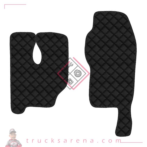 [LAM 8000692961476] 2 tapis en Skeentex - Noir - compatible pour Mercedes Actros MP3 (06/08>12/13) high tunnel - LAMPA