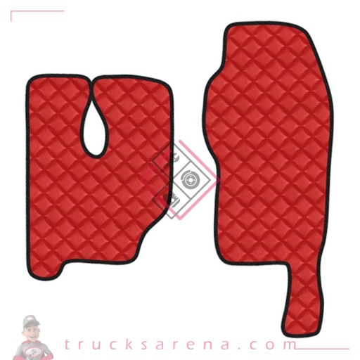 [LAM 8000692961483] 2 tapis en Skeentex - Rouge - compatible pour Mercedes Actros MP3 (06/08>12/13) high tunnel - LAMPA