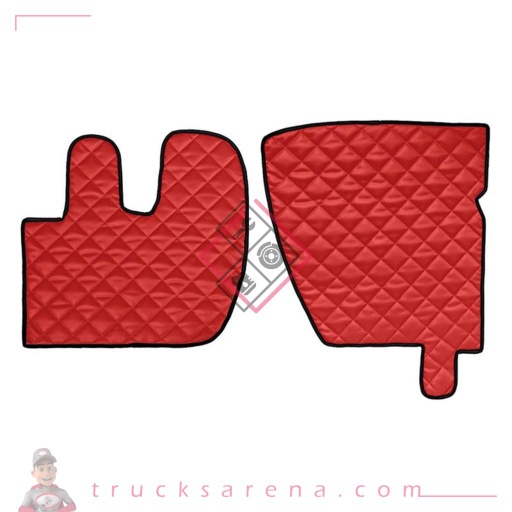 [LAM 8000692961544] 2 tapis en Skeentex - Rouge - compatible pour Renault Premium 2 (09/05>12/13) - LAMPA
