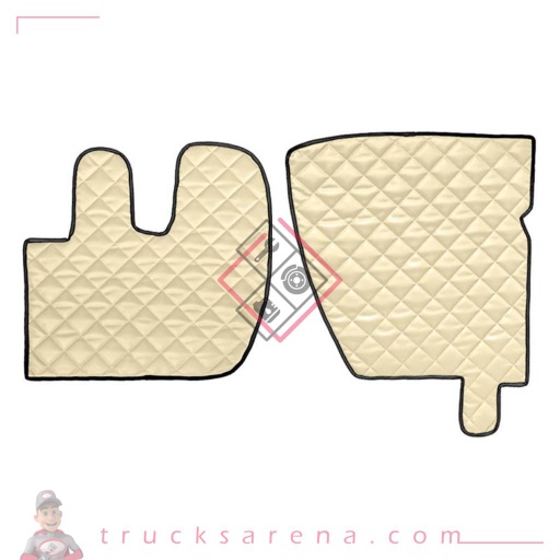 [LAM 8000692961551] 2 tapis en Skeentex - Crème - compatible pour Renault Premium 2 (09/05>12/13) - LAMPA