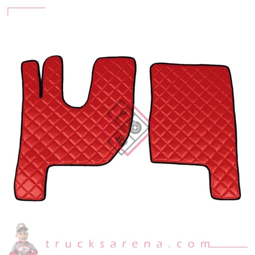 [LAM 8000692961605] 2 tapis en Skeentex - Rouge - compatible pour Renault T (06/13>) Night and Sleeper cab - LAMPA