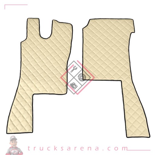 [LAM 8000692961674] 2 tapis en Skeentex - Crème - compatible pour Scania L Serie 4 (02/95>09/04) - LAMPA