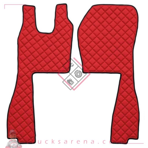 [LAM 8000692961728] 2 tapis en Skeentex - Rouge - compatible pour Scania R Serie 6 (09/09>08/13) automatic, manual, pneumatic passenger seat - LAMPA