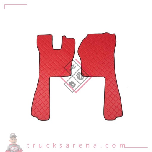 [LAM 8000692961780] 2 tapis en Skeentex - Rouge - compatible pour Scania R Serie 5 (03/04>08/09) automatic, manual - LAMPA