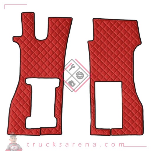 [LAM 8000692961964] 2 tapis en Skeentex - Rouge - compatible pour Scania R Serie 7 - New Generation (11/16>) pneumatic passenger seat - LAMPA