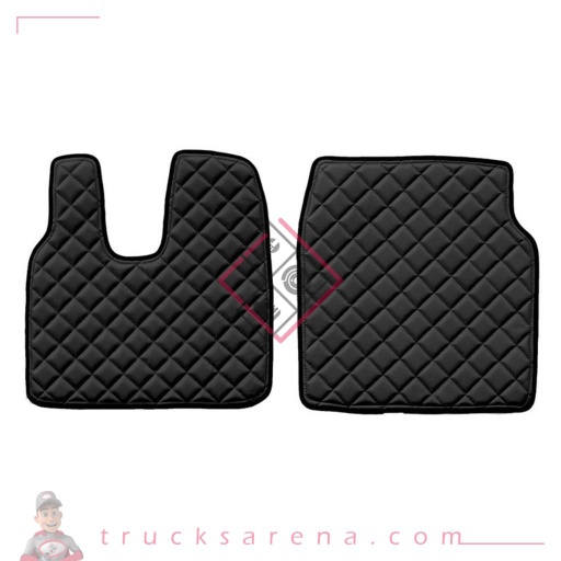 [LAM 8000692962015] 2 tapis en Skeentex - Noir - compatible pour Man TGL (09/12>) L, LX cab - Man TGM (09/12>) L, LX cab - Man TGS (09/14>) L, LX cab - LAMPA