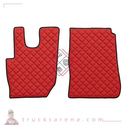 [LAM 8000692962084] 2 tapis en Skeentex - Rouge - compatible pour Daf CF (07/13>) automatic, manual, Euro 6 - LAMPA