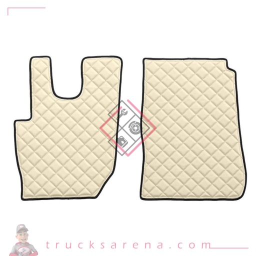 [LAM 8000692962091] 2 tapis en Skeentex - Crème - compatible pour Daf CF (07/13>) automatic, manual, Euro 6 - LAMPA