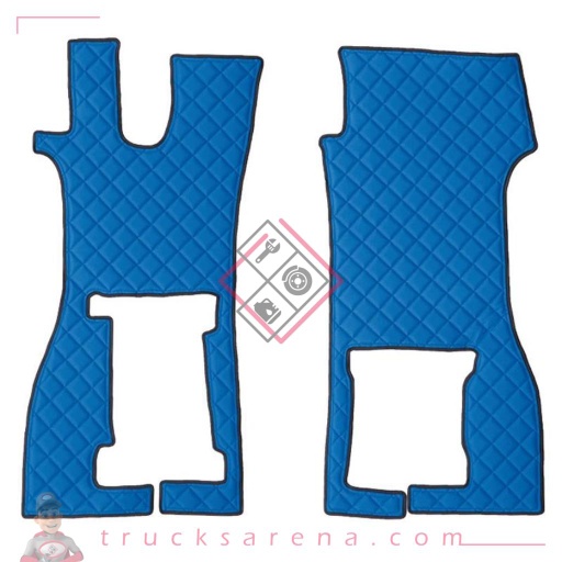 [LAM 8000692962121] 2 tapis en Skeentex - Bleu - compatible pour Scania R Serie 7 - New Generation (11/16>) passenger seat foldable - LAMPA