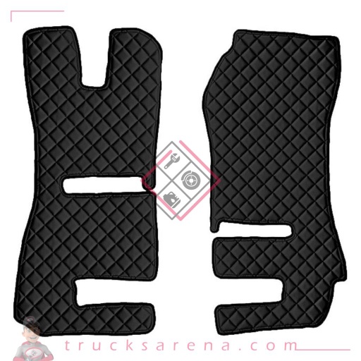 [LAM 8000692962190] 2 tapis en Skeentex - Noir - compatible pour Scania R Serie 6 - Streamline (01/15>12/17) automatic, manual, Recaro seats, passenger seat foldable - Scania R Serie 6 - Streamline (09/13>12/14) automatic, manual, Recaro seats, passenger seat foldable - LAMPA