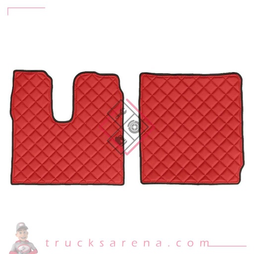 [LAM 8000692962268] 2 tapis en Skeentex - Rouge - compatible pour Man TGX (07/20>)  - Man TGX (01/17>06/20) automatic, manual, 1 drawer, 2 drawers - LAMPA