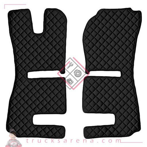 [LAM 8000692962312] 2 tapis en Skeentex - Noir - compatible pour Scania R Serie 6 - Streamline (01/15>12/17) automatic, manual, Recaro seats, pneumatic passenger seat - Scania R Serie 6 - Streamline (09/13>12/14) automatic, manual, Recaro seats, pneumatic passenger seat - LAMPA