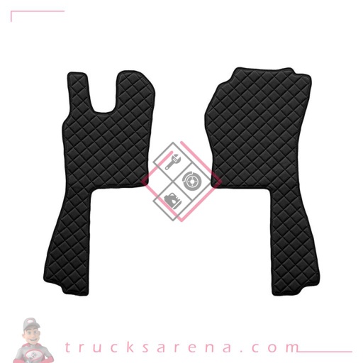 [LAM 8000692962374] 2 tapis en Skeentex - Noir - compatible pour Scania G Serie 5 (03/04>08/09) automatic - Scania G Serie 6 (09/09>08/13) automatic - Scania G Serie 6 - Streamline (09/13>12/17) automatic - LAMPA