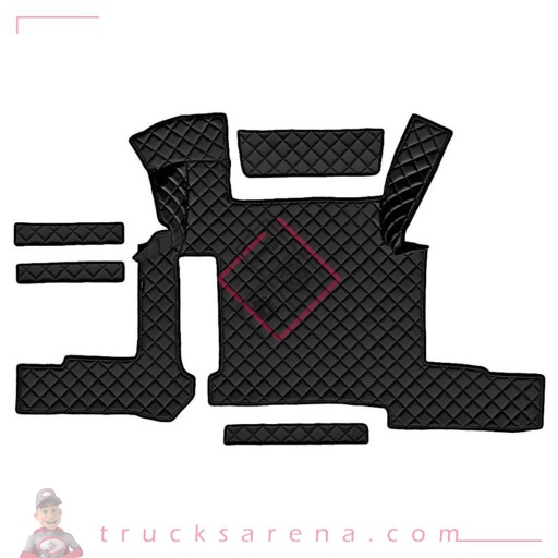 [LAM 8000692962534] Tapis central en Skeentex - Noir - compatible pour Man TGX (01/17>06/20) manual, 2 drawers - LAMPA