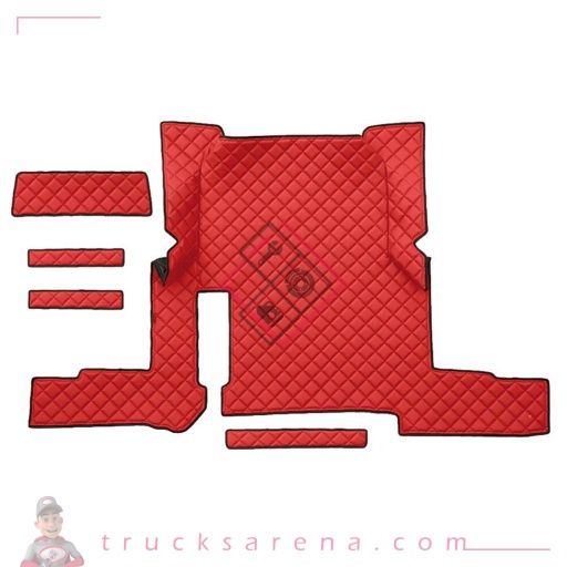 [LAM 8000692962602] Tapis central en Skeentex - Rouge - compatible pour Man TGX (01/17>06/20) automatic, 2 drawers - LAMPA