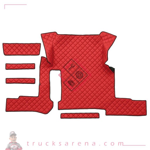[LAM 8000692962664] Tapis central en Skeentex - Rouge - compatible pour Man TGX (01/17>06/20) manual, 1 drawer - LAMPA