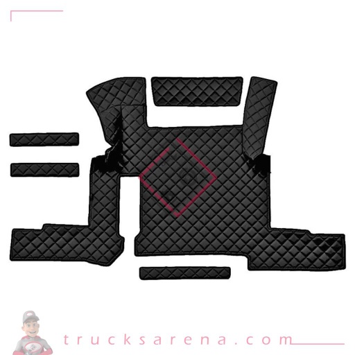 [LAM 8000692962718] Tapis central en Skeentex - Noir - compatible pour Man TGX (01/17>06/20) automatic, 1 drawer - LAMPA