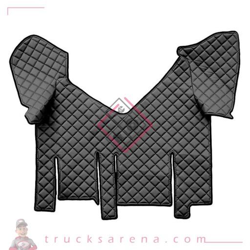 [LAM 8000692962831] Tapis central en Skeentex - Noir - compatible pour Iveco Stralis (07/12>12/19) automatic, wide cab, dual sliding fridges - Iveco Stralis XP (09/16>12/19) automatic, wide cab, dual sliding fridges - LAMPA