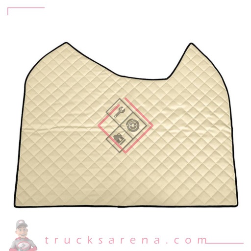 [LAM 8000692963814] Tapis central en Skeentex - Crème - compatible pour Mercedes Actros MP4 (09/11>09/19) wide cab, passenger seat foldable - Mercedes Actros MP5 (10/19>) wide cab, passenger seat foldable - LAMPA