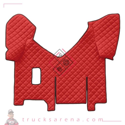 [LAM 8000692964828] Tapis central en Skeentex - Rouge - compatible pour Iveco Stralis (08/02>12/12) manual, wide cab, sliding fridge - Iveco Stralis (07/12>12/19) manual, wide cab, sliding fridge - Iveco Stralis Hi-Way (07/12>08/16) manual, wide cab, sliding fridge - LAMPA