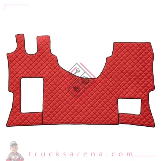 [LAM 8000692965160] Tapis unique en Skeentex - Rouge - compatible pour Mercedes Actros MP4 (09/11>09/19) wide cab, passenger seat foldable - Mercedes Actros MP5 (10/19>) wide cab, passenger seat foldable - LAMPA