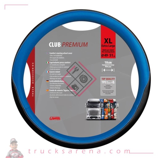 [LAM 8000692989081] Club, couvre-volant en Skeentex - XL - Ø 49/51 cm - Bleu - LAMPA
