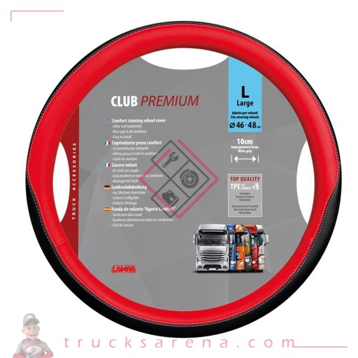 [LAM 8000692989111] Club, couvre-volant en Skeentex - L - Ø 46/48 cm - Rouge - LAMPA