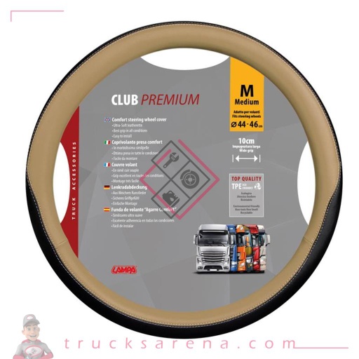 [LAM 8000692989142] Club, couvre-volant en Skeentex - M - Ø 44/46 cm - Beige - LAMPA
