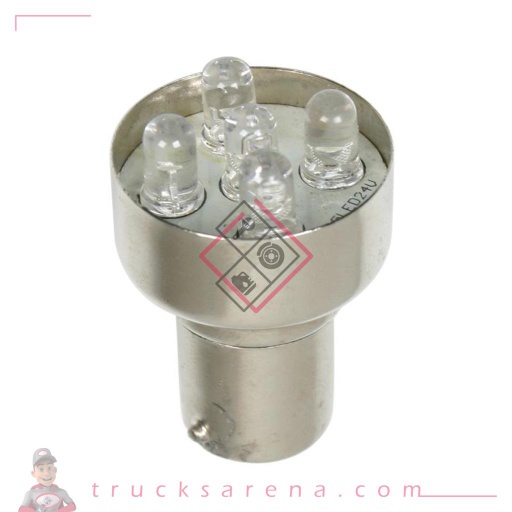 [LAM 8000692983140] 24V Ampoule Multi-Led 5 Led - (R10W) - BA15s - 1 pcs  - Boîte - Blanc - LAMPA