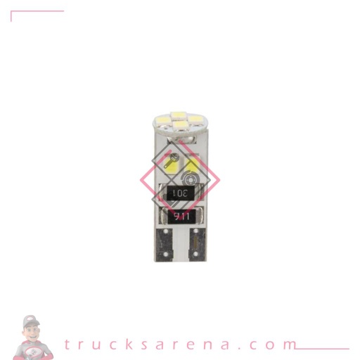 [LAM 8000692975565] 24V Hyper-Led 24 - 8 SMD x 3 chips - (T10) - Trifocus - W2,1x9,5d - 20 pcs  - Sac - Blanc - Double polarité - Résistance incorporée - LAMPA