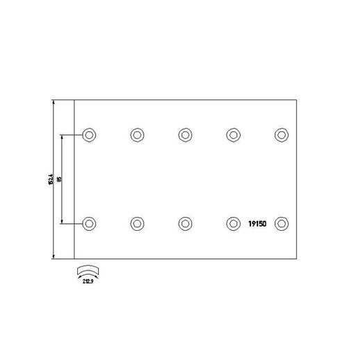 [TEX 1915002] Kit de garnitures de frein pour frein à tambour, T088 - TEXTAR
