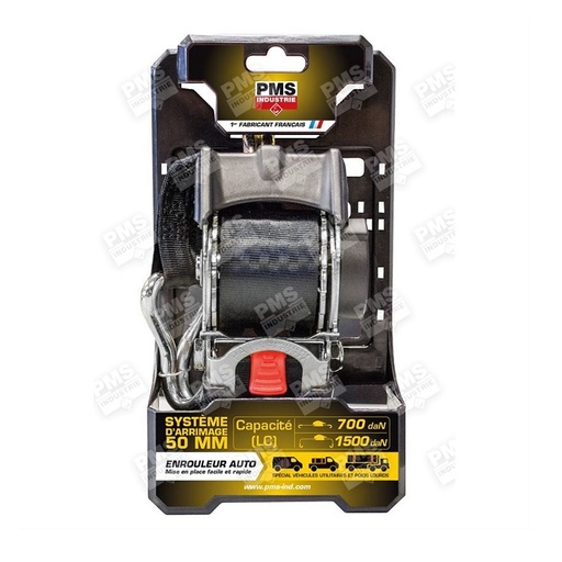 [PMS SYA-RETRAC-25-1002-3M] Sangle d'arrimage rétractable - PMS INDUSTRIE