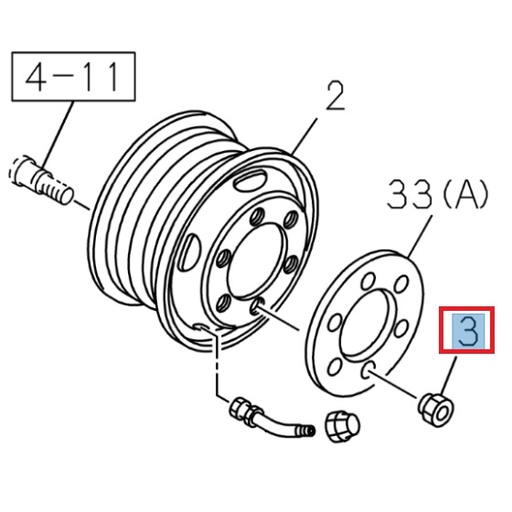 [ISU 5872227460] Écrou de roue avant gauche - ISUZU PARTS
