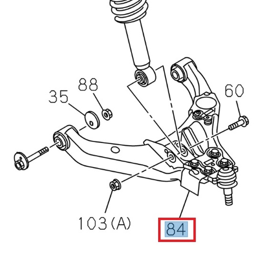 [ISU 8983894331] Lower right suspension arm - ISUZU PARTS