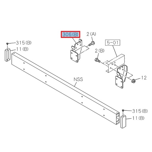 [ISU 8976863180] Left rear bumper bar bracket - ISUZU PARTS