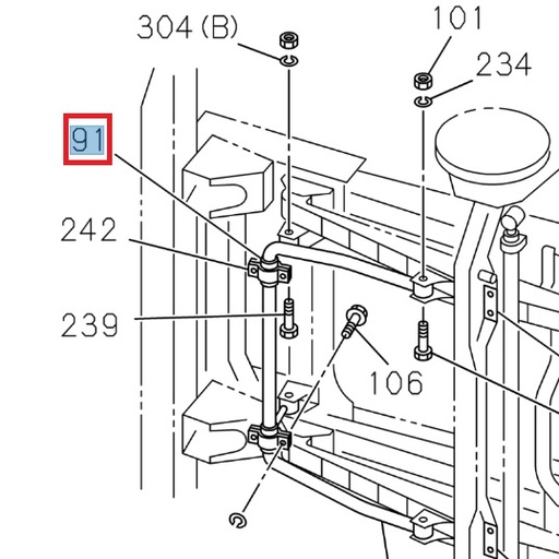 [ISU 5872211910] Bague de support de stabilisateur - ISUZU PARTS