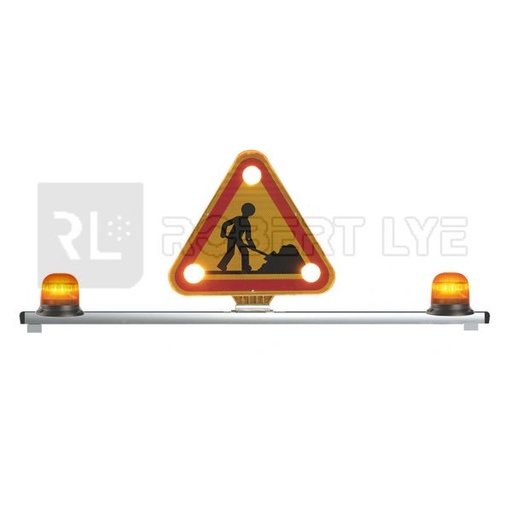 [ROB TRIBAR525CL2] Roof bar with 500 mm triangle, two 12-24V flashing lights - ROBERT LYE