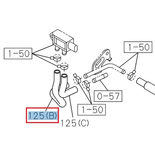 [ISU 8975534030] Differential sensor hose - ISUZU PARTS