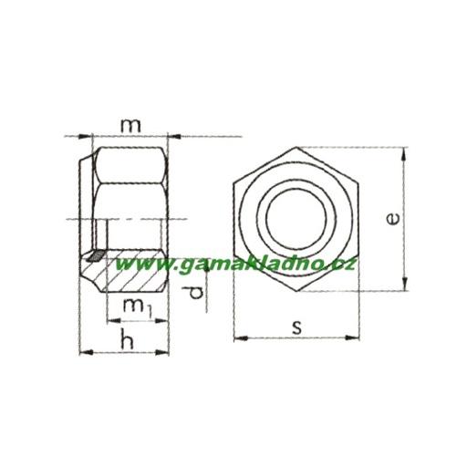 [AVI 992492188] Nylon stop nut M8 x 1,0 - AVIA